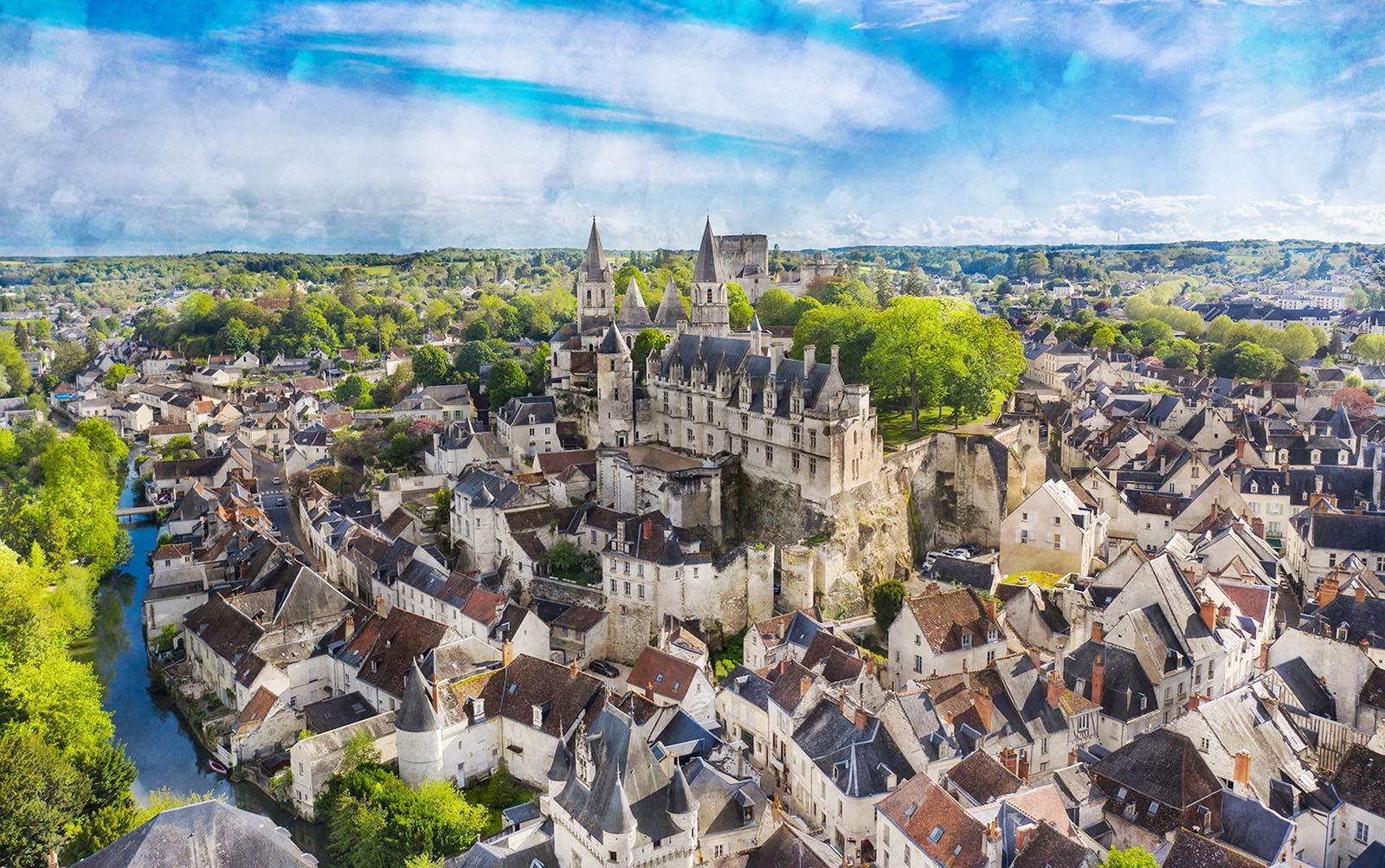 Le Mans mit Plantagenet Altstadt und Kathedrale