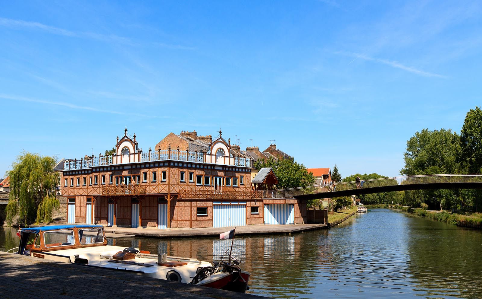 Kanälen im Viertel Saint-Leu in Amiens