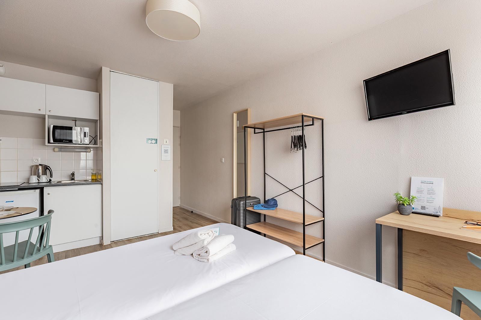 Appart’City La Rochelle mit Küchenzeile Doppelbett