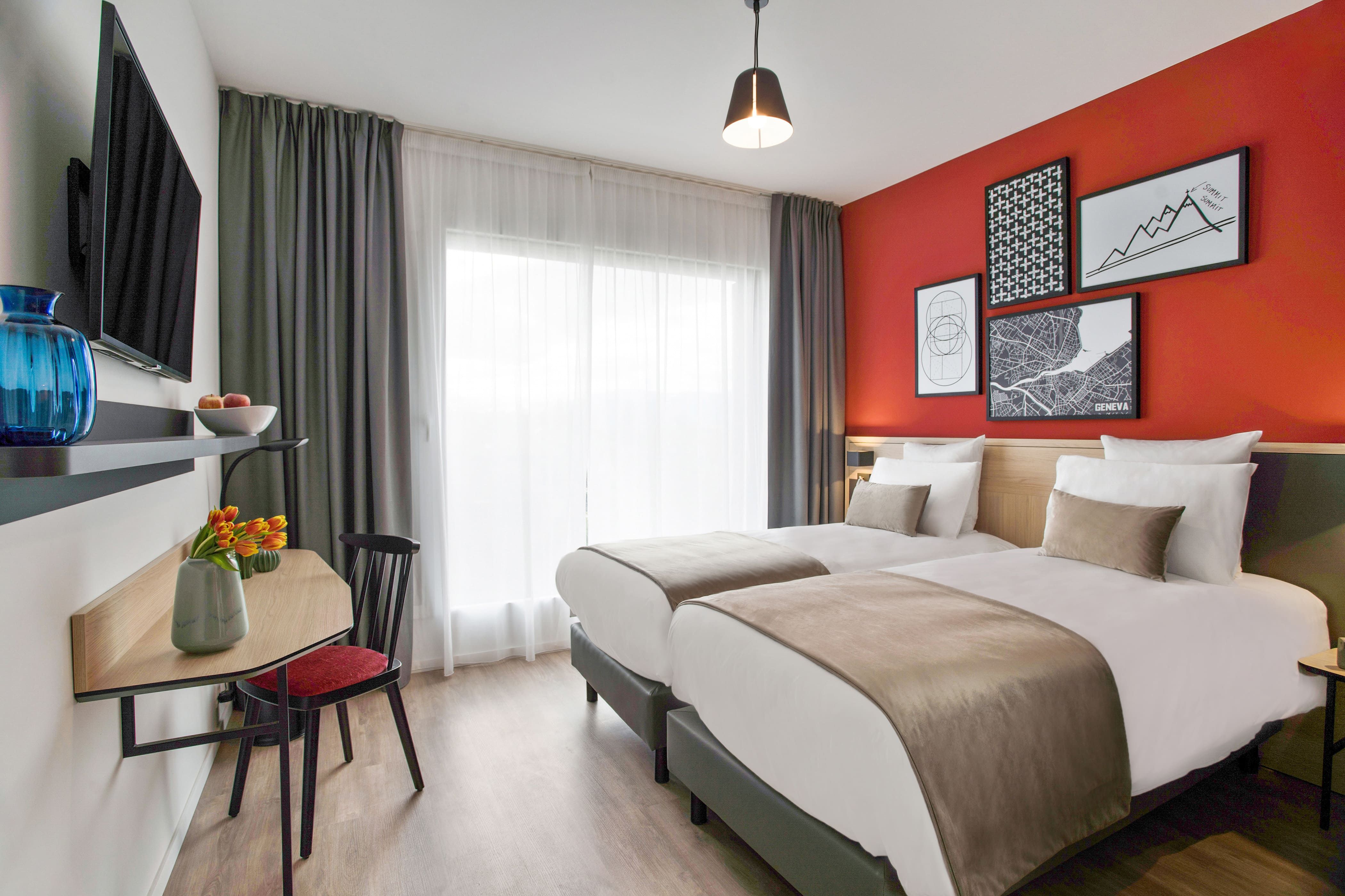 Appart’City Zimmer Vernier  mit Einzelbetten